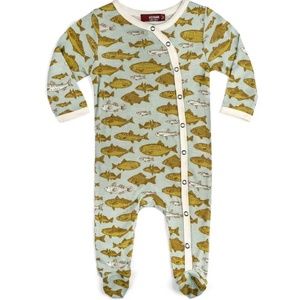 Milkbarn Snap Footed Bamboo Romper NWT 6-9 mo